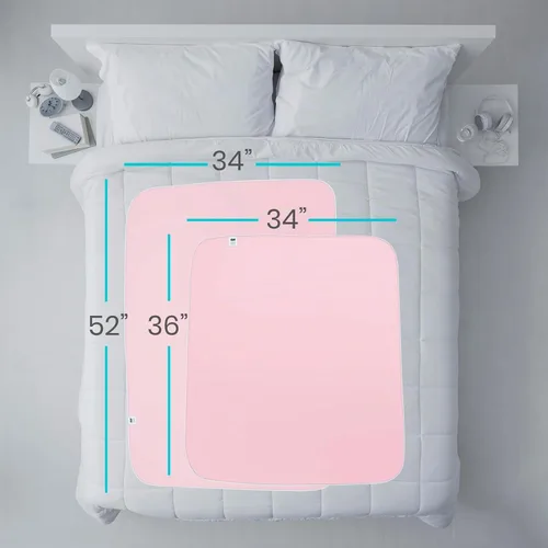 Vista 4 de Vive Almohadillas de cama para incontinencia lavables, protección contra