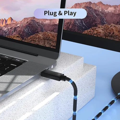 Vista 2 de Cable USB C a VGA de 3 pies, cable VGA a USB C para monitor, compatible con MacBook Pro/Air, iPad Pro, teléfono, laptop, proyector