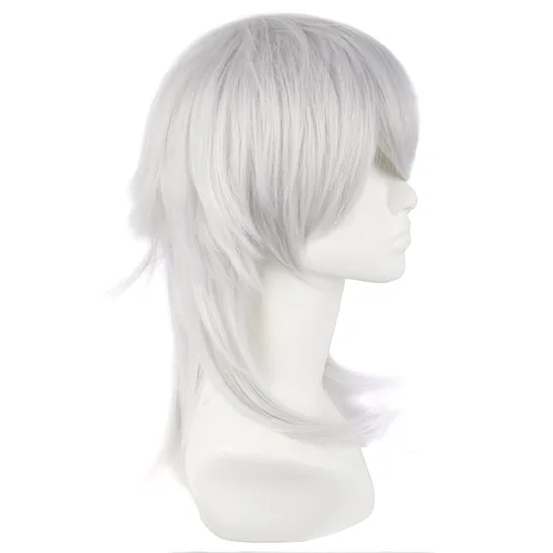 Vista 2 de MapofBeauty - Peluca para cosplay, plateado (Silver#1)