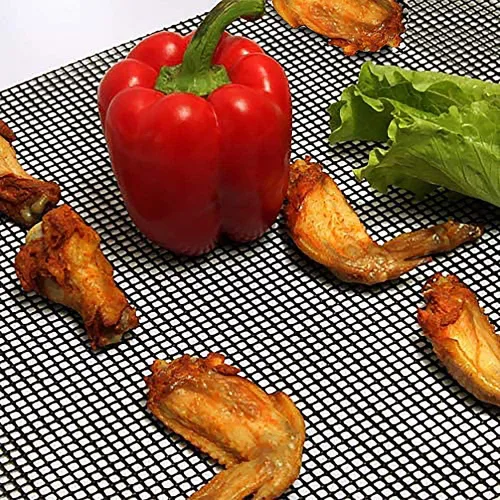 Vista 5 de LOOCH Juego de 5 Alfombrillas de Malla para Parrilla BBQ - Alfombrillas de Malla Antiadherentes de Servicio Pesado y Accesorios para Barbacoa