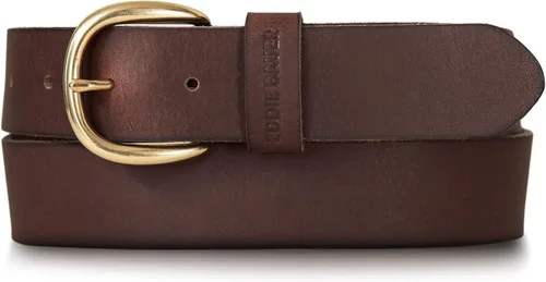 Vista 25 de Eddie Bauer Cinturones de cuero casuales para mujer con hebilla de metal duradera Barra central - Negro
