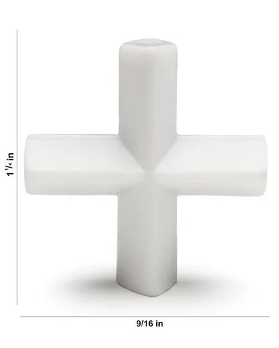 Vista 2 de Barra magnética mezcladora Spinplus con forma de cruz de teflón (politetrafluoroetileno) Bel-Art Products, Blanco, 1