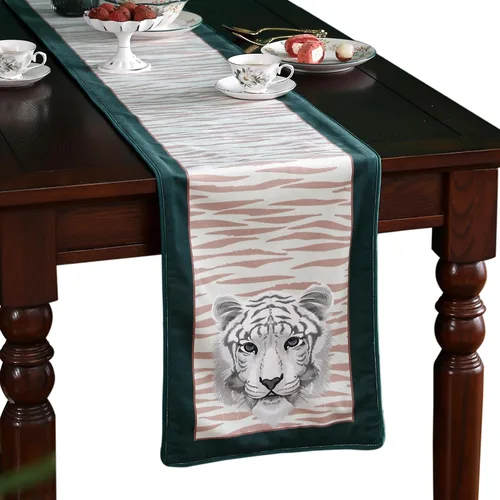 Vista 13 de patdrea Camino de mesa de terciopelo francés estilo granja para decoración del hogar, cocina, comedor, fiestas, cenas familiares, boda 12"*63