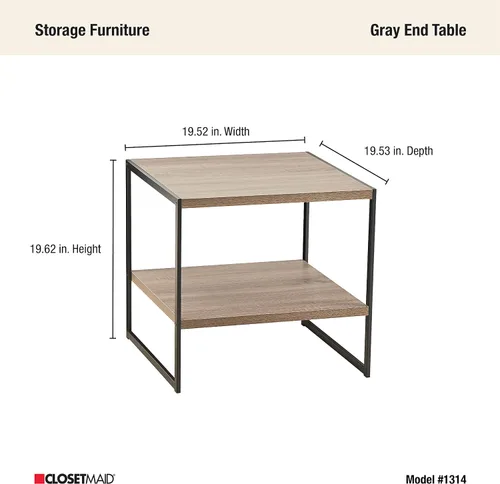 Vista 3 de ClosetMaid mesa auxiliar Gris