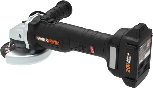 Vista 2 de WORX WX812L - Amoladora angular inalámbrica de 4.5 pulgadas, sin escobillas de 20 V 8500 RPM; protección antiretroceso; marco delgado y ligero