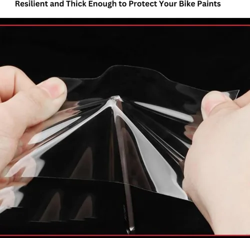 Vista 6 de TURBOOST Cinta de protección para marco de bicicleta, película protectora de esquina de protección de cadena de pintura MTB, transparente, 9.8 ft