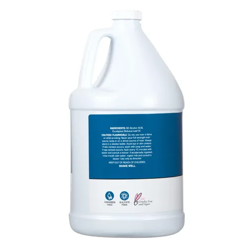 Vista 3 de Ginger Lily Farms Club & Fitness Aceite de eucalipto mezclado, para salas de vapor, 100% vegano y libre de crueldad, 1 galón (128 onzas líquidas)