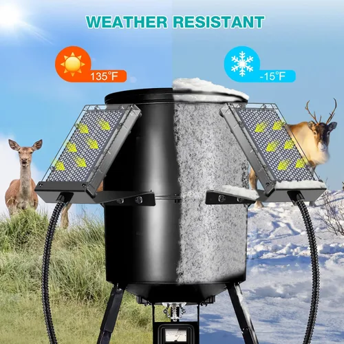 Vista 5 de Panel solar para comedero de ciervos, panel solar de 6 V, alimentador de caza al aire libre, impermeable, cargador de batería de energía solar de 6