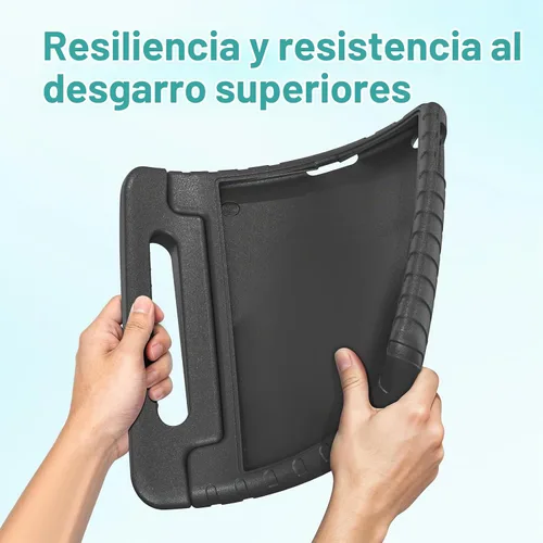 Vista 4 de Funda para niños para Samsung Galaxy Tab A 10.1 (2019) Modelo SM-T510/T515, a prueba de golpes, funda protectora de EVA con mango convertible