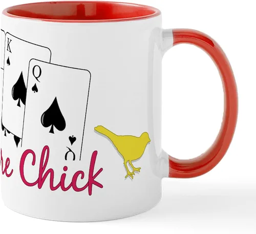 Vista 65 de CafePress Euchre Champ Mugs Taza de café de cerámica de 11 oz (11.0 fl oz)