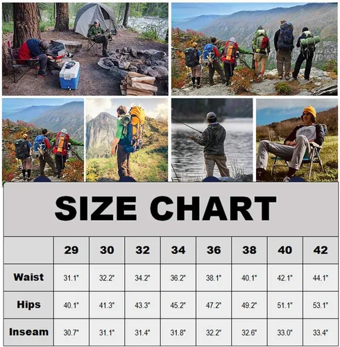 Vista 5 de Pantalones de senderismo para hombre, convertibles, de secado rápido, ligeros, con cremallera, para pesca, viajes, safari, trabajo, pantalones cargo