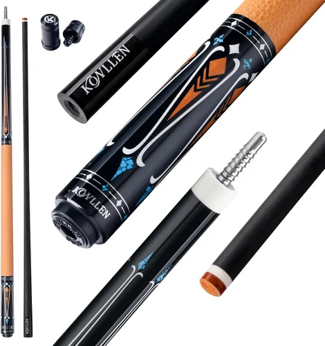 Vista 16 de KONLLEN 2.0 Carbon Fiber Pool Cue, Low Deflection Billiard Stick 58-inch cue with 12.5mm tip and pro taper shaft supports stable control for