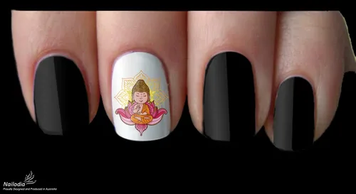 Vista 5 de Adhesivo decorativo para uñas de Buda y budismo