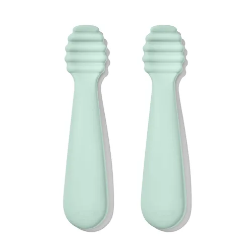 Vista 9 de OXO Tot Juego de 2 cucharas, esenciales para bebés, flor