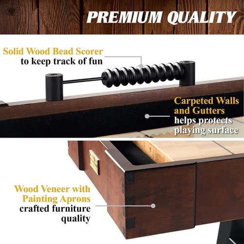Vista 4 de Barrington Shuffleboard Múltiples estilos, colección clásica de juegos de arcade, diseños duraderos y elegantes con juegos de disco, perfecto