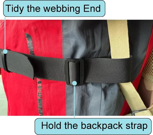 Vista 5 de YYST Una mochila Cinturón De Cintura Mochila Correa De Cintura Ajuste Universal Con Hebilla - Negro