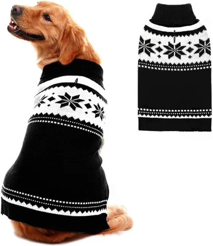 Vista 14 de Suéter Mihachi para perro - Ropa de abrigo de invierno con tiras coloridas para clima frío