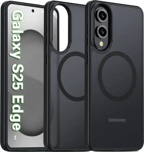 Vista 88 de Oterkin Funda magnética para Samsung Galaxy A17 mate, funda de teléfono A17 compatible con MagSafe esmerilada, translúcida, a prueba de golpes Negro