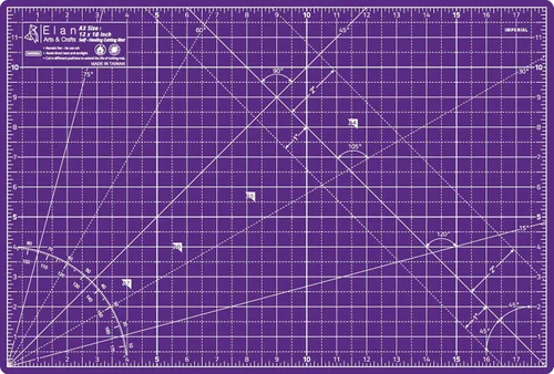 Vista 2 de Alfombrilla de Corte Elan A3 Rosa y Púrpura, Alfombrilla de Corte Autorreparable 30,5 x 46 cm, Tabla de Corte de Manualidades Rosa de 5 Capas, Tabla