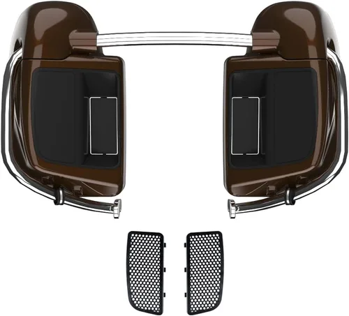 Vista 48 de Kits de calentadores de piernas con ventilación y combinación de color con guantera para Harley Davidson Touring Street Road King Glide FLTR 2014