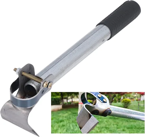 Vista 2 de plplaaoo Herramienta de deshierbe, desbrozadora manual, pelador de cortezas, extractor de malezas, herramienta de eliminación de malezas de hierro