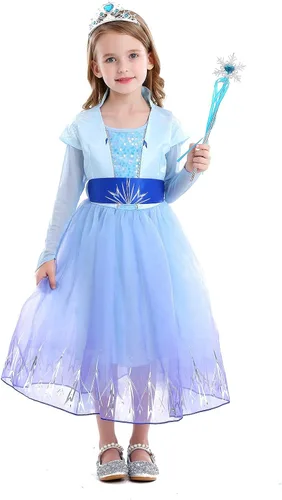 Vista 3 de iTVTi Disfraz de princesa para niñas vestidos de fiesta elegantes para Halloween y Navidad