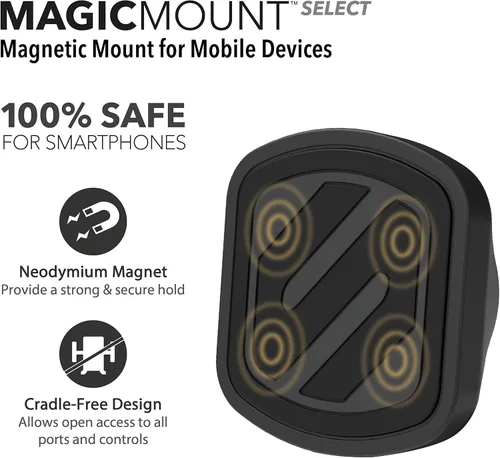 Vista 2 de Scosche MMD-RPSP1 MagicMount Select Soporte Magnético para Teléfono de Coche - Soporte magnético fuerte para iPhone y Android, soporte magnético