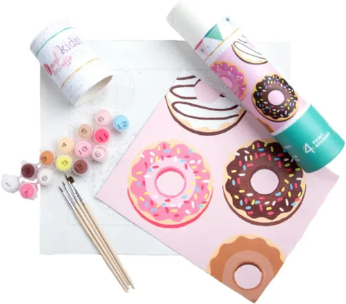 Vista 12 de Pink Picasso Kits de pintura por números para niños de 8 a 12 años Kit de manualidades para niños principiantes de bricolaje, pintura acrílica