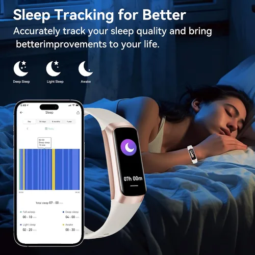 Vista 3 de Fitness Tracker with 24/7 Heart Rate, Blood Oxygen Blood Pressure Sleep Monitor,20+ Sports Modes Smart Watches for Women/Men, Activity & Step