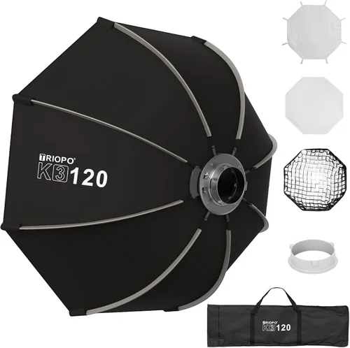 Vista 8 de TRIOPO 25.6inch / 65cm Octabox Softbox, Bowens Mount Quick Release