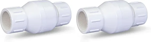Vista 9 de Midline Valve Válvula de retención en línea del PVC 4I2U100 para la prevención del reflujo; 1" FIP; Plástico blanco