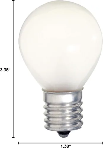 Vista 2 de Satco S3622 - Bombilla S11/N de 115/125 V, base intermedia de 10 vatios, esmerilada
