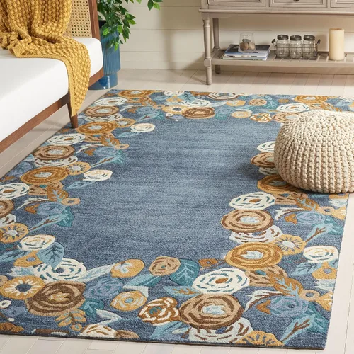 Vista 7 de SAFAVIEH Chelsea Collection - Alfombra de pasillo, 2 pies 3 pulgadas x 8 pies, azul y marfil, diseño geométrico, ideal para zonas de alto tráfico