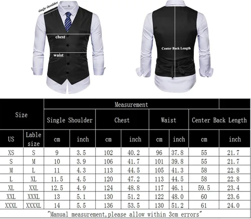 Vista 5 de Chaleco de traje de negocios para hombre, chaleco formal ajustado