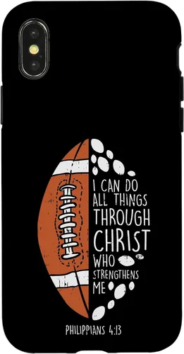 Vista 5 de Funda de regalo para iPhone 16 American Football I can do things Bible God Jesus