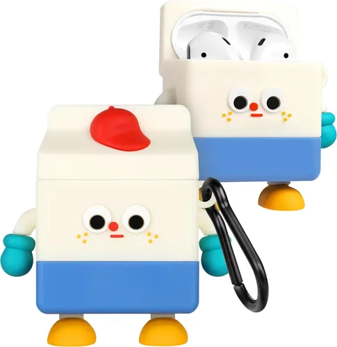 Vista 11 de Boaretiu - Funda para AirPods Pro/Pro de 2ª generación, lindo KawaiiBanana con llavero para AirPods Pro y Pro 2, divertida funda 3D de silicona