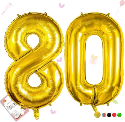 Vista 189 de Globos grandes de 40 pulgadas de números del 0 al 9, globos numéricos para decoración de fiesta de cumpleaños, globos de helio de aluminio