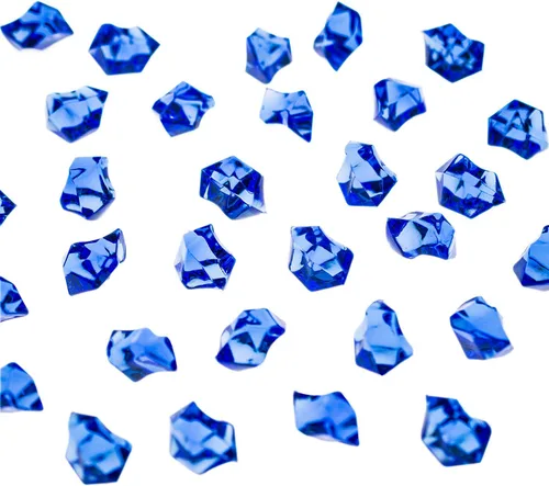 Vista 3 de Super Z Outlet Paquete de 120 gemas del tesoro de cristales acrílicos de roca de hielo para dispersar mesa, rellenos de jarrones para el hogar