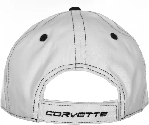 Vista 6 de JH DESIGN GROUP Men's Chevy Corvette C8 Logo Cap Adjustable Black Hat