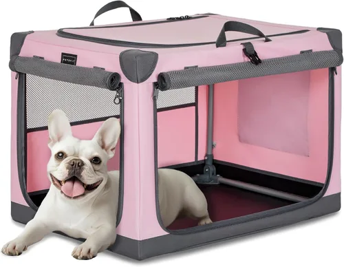 Vista 11 de Petsfit Jaula para gatos – 20 pulgadas ligera, fácil de instalar, resistente jaula portátil para perros, marco ajustable con 3 puertas de malla Verde