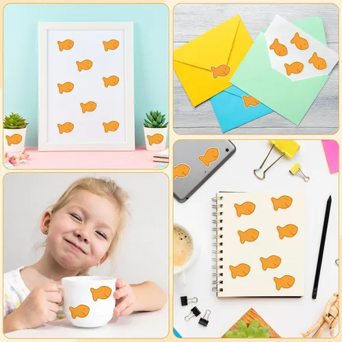 Vista 5 de 1 rollo de adhesivo reutilizable de vinilo impermeable Goldfish