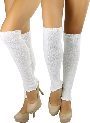 Vista 2 de ToBeInStyle Calentadores de piernas sin pies de acrílico acanalado para mujer