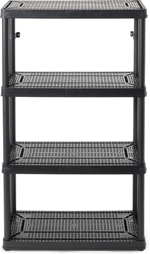 Vista 7 de Gracious Living Estantería de almacenamiento de uso medio con 4 estantes, ventilada, de altura fija, sistema organizador de 14 x 32 x 54.5 pulgadas