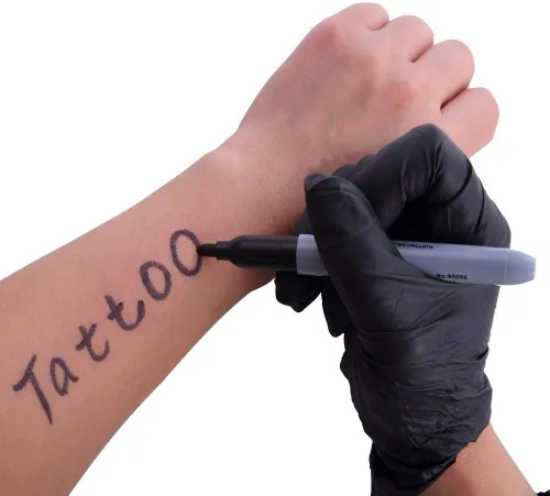 Vista 3 de Marcador permanente de piel de tatuaje, nuevo tatuaje estrella marcado Scribe Pen tatuaje pluma permanente 12 unidades tatuaje marcador pluma