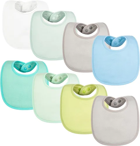 Vista 10 de Tiny Twinkle Baby Feeding Bibs - Waterproof and Absorbent Infant Drool and Feeding Baby Bibs