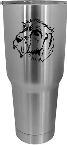 Vista 418 de Cairn Terrier - Vaso grabado con temática de perro, 30 onzas