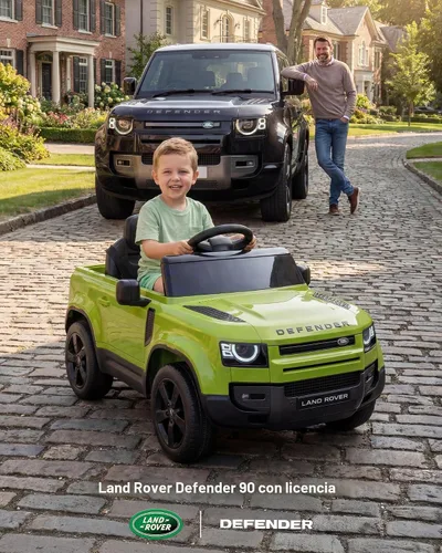 Vista 2 de Land Rover Ride On Car con licencia de 12 V para niños a partir de Verde
