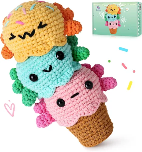 Vista 10 de Crochetta Kit de ganchillo para principiantes con tutoriales en video paso a paso, aprende a tejer para adultos y niños, suministros de manualidades