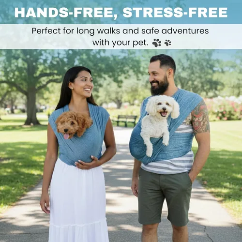 Vista 4 de Transportador portátil anti ansiedad para mascotas Baby K'tan – Abrazadora portátil y ajustable para gatos y perros de pequeño a mediano