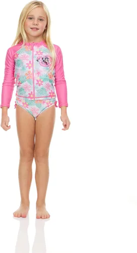 Vista 4 de Disney Minnie Mouse - Traje de baño de una pieza y manga larga con protección contra erupciones